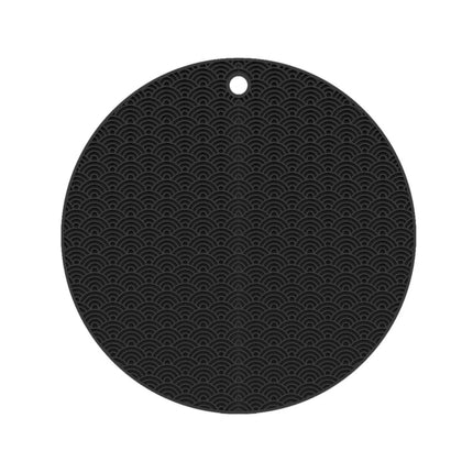 Geometry Kitchen Silicone Pot Holder Heat Insulation Pad Round(Black), Square(Gray), Round(Gray), Square(Black), Round(Black)