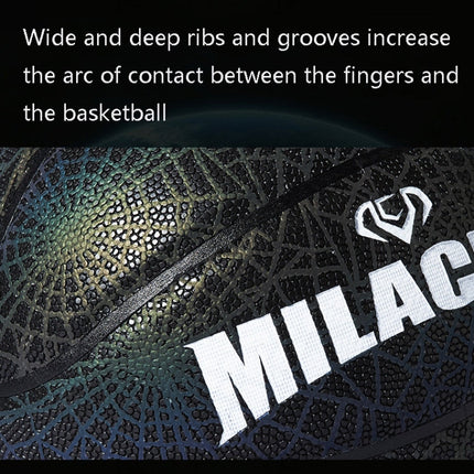 MILACHIC Number 7 Rainbow Reflective Cool Basketball