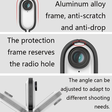 Sunnylife TY-Q9266 Mount Bracket Stabilizer Bicycle Clip with Screw for DJI, Insta360, GoPro and Other Action Cameras, Camera Frame Adapter, Backpack Clip, Tripod