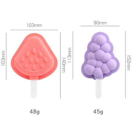 Household Silicone Popsicle Ice Cream Mold With Lid, Grape, Strawberry, Flying Saucer, Rocket, Strawberry + Grape, Flying Saucer + Rocket