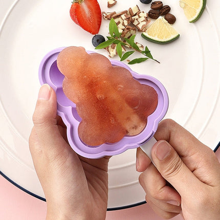 Household Silicone Popsicle Ice Cream Mold With Lid, Strawberry + Grape, Flying Saucer + Rocket