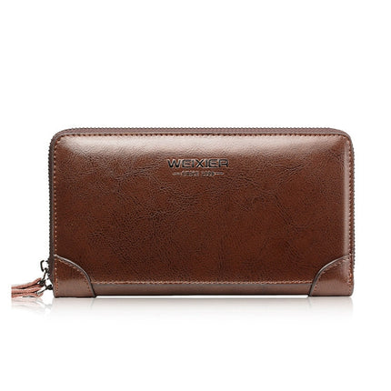 WEIXIER W88  Handbags Men Pu Hand Tested Handbags Multi-Function Wallet, Black, Brown