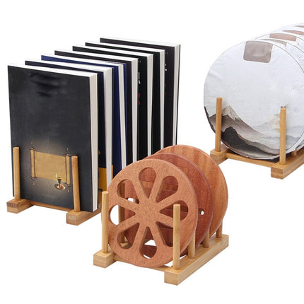 Multi-Purpose Bowl Disc Rack Kitchen Drain Rack Bamboo Tableware Storage Rack, Layer (specification): 2 Grid, 2 Grid, 4 Grid, 7 Grid, 8 Grid