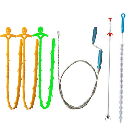 Kitchen Pipe Dredge Hook Sewer Toilet Anti-Blocking Sink Dredge Kit, Style:, 6 PCS/Set-1M, 6 PCS/Set-1.5M, 6 PCS/Set-3, 6 PCS/Set-4
