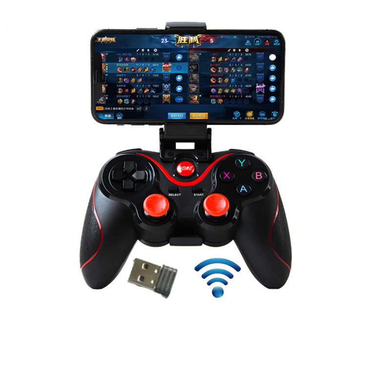 S6 Wireless Bluetooth Game Controller Handle With Bracket & Receiver For Android / IOS / PC, S6 With Bracket & Receiver