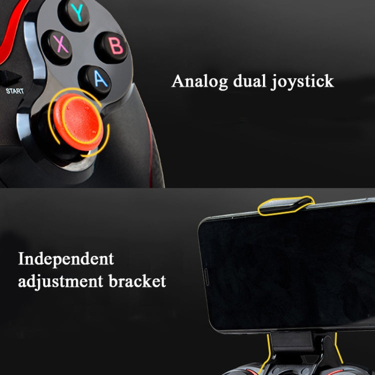 S6 Wireless Bluetooth Game Controller Handle With Bracket & Receiver For Android / IOS / PC, S6 With Bracket & Receiver