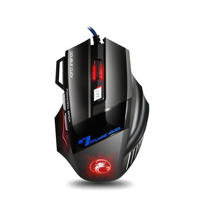 IMICE X7 2400 DPI 7-Key Wired Gaming Mouse with Colorful Breathing Light, Cable Length: 1.8m, Skin Black E-commerce Version, Sunset Yellow E-commerce Version, Skin Black Color Box Version, Sunset Yellow Color Box Version