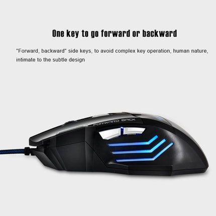 IMICE X7 2400 DPI 7-Key Wired Gaming Mouse with Colorful Breathing Light, Cable Length: 1.8m