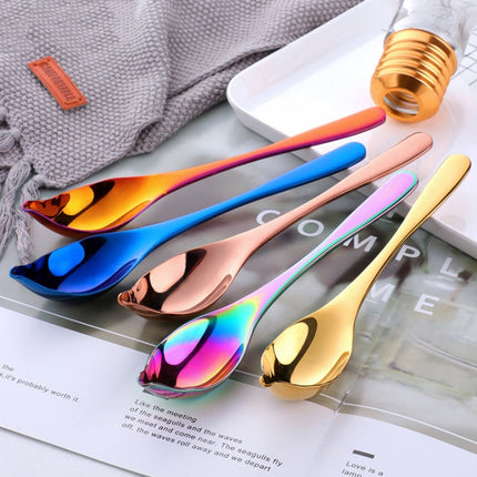 Household Kitchen Stainless Steel Seasoning Spoon 304 Thickened Tip Oil Spoon Mounting Spoon,Color:
