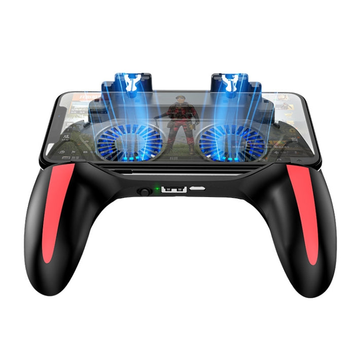 H10 4 in 1 Dual Fan Cooling Gamepad Game  Auxiliary Button Grip with Stand & Power Bank Function, Plug-in, 2500 mAh, 5000 mAh