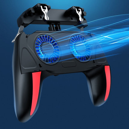 H10 4 in 1 Dual Fan Cooling Gamepad Game  Auxiliary Button Grip with Stand & Power Bank Function, Plug-in, 2500 mAh, 5000 mAh