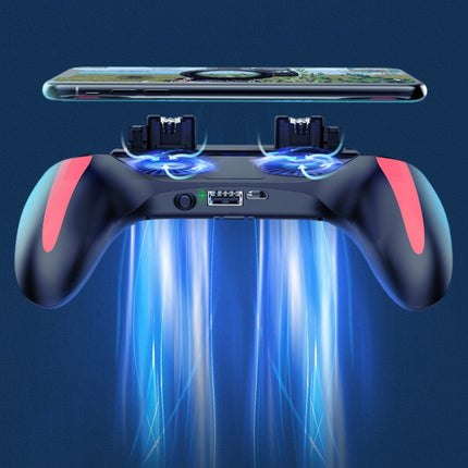 H10 4 in 1 Dual Fan Cooling Gamepad Game  Auxiliary Button Grip with Stand & Power Bank Function, Plug-in