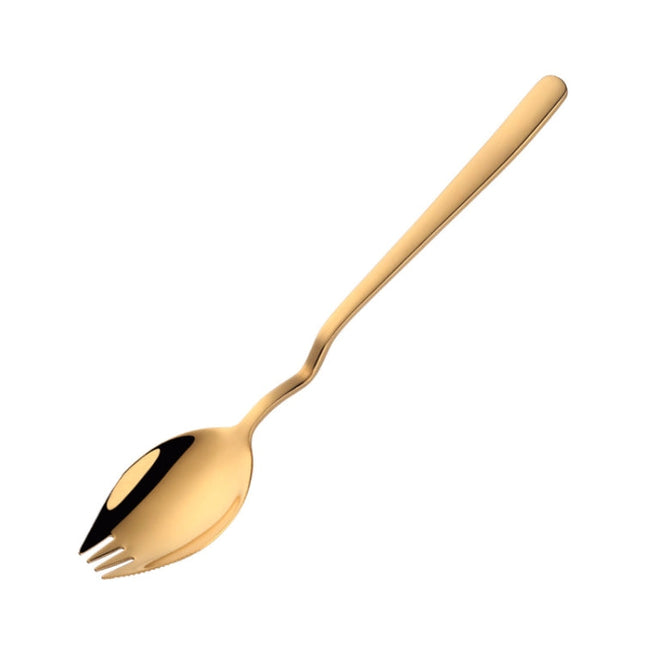 Stainless Steel Instant Noodle Fork Multi-Purpose V-Shaped Knife Fork Spoon Integrated Tableware, Color: Silver, Fork Spoon (Silver), Fork Spoon (Gold), Fork Spoon (Rose Gold), Fork Spoon (Black), Fork Spoon (Blue), Fork Spoon (Purple)                 ...