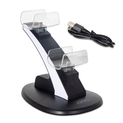 OIVO IV-P5234 Gamepad Aircraft Two-Seater Charger For PS5, White, Black