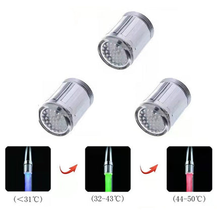 LED Faucet Color Changing Luminous Faucet, Specification: Temperature Control Three Colors, Temperature Control Three Colors