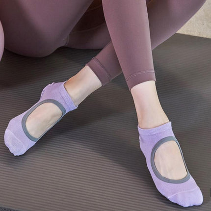 Backless Non-Slip Yoga Dance Socks Gym Indoor Floor Sports Socks, 35-42