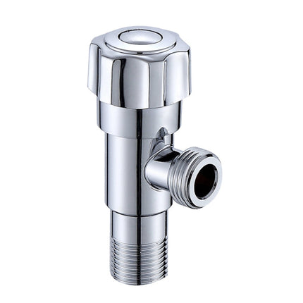 Stainless Steel Double Outlet Angle Valve Single Handle Double Control 1 In 2 Out Electroplating Wire Drawing Angle Valve, Plated, Drawing, Three Round Plated Cold Water, Three Round Plated Hot Water, Plum Wheel Plated Cold Water�����������������������...