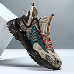 1927A Summer Hollow Flying Knit Breathable Sports Shoes Men Casual Shoes