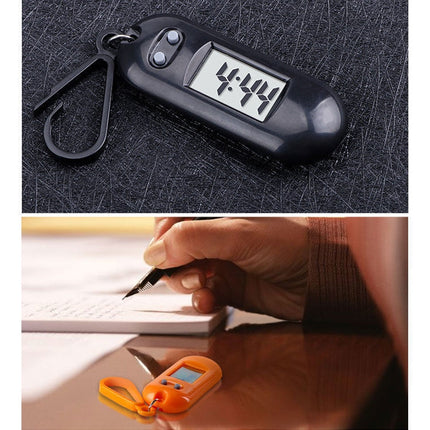 2 PCS Y01 Student Exam Electronic Watch Backpack Hanging Watch with Keychain, Random Color Delivery, Style: Round Sleek, Round Sleek, Triangle