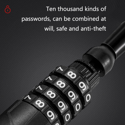 WEST BIKING YP0705063 Bicycle Lock Motorcycle Helmet Lock Anti-Theft Password Cable Lock, WEST BIKING YP0705063