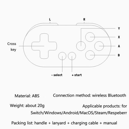 8Bitdo Zero2 Wireless Bluetooth Mini Handle For Switch / Windows / Android / MacOS / Steam / Respeberr
