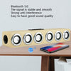 M1 Bluetooth Speaker Alarm Clock Wooden Wireless Desktop Loudspeaker, Yellow, Black