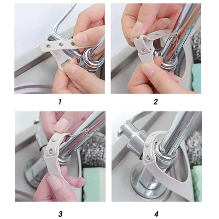 Kitchen Sponge Drain Holder Wheat Fiber Storage Rack Basket Wash Cloth Toilet Soap Shelf Organizer