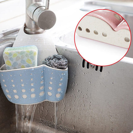 Kitchen Sponge Drain Holder Wheat Fiber Storage Rack Basket Wash Cloth Toilet Soap Shelf Organizer