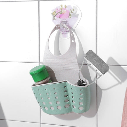 Kitchen Sponge Drain Holder Wheat Fiber Storage Rack Basket Wash Cloth Toilet Soap Shelf Organizer