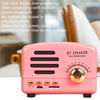 BT01 Retro Bluetooth Wireless Mini Speaker Portable Radio Support TF Card, Pink, Blue, Black, Red, Wood Grain