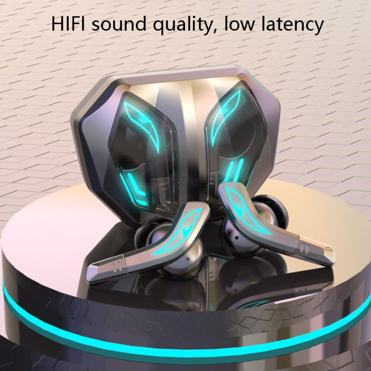 MD158 TWS Wireless Bluetooth 5.2 Game Headphones Low Delay HI-FI Earphone With Breathing Light