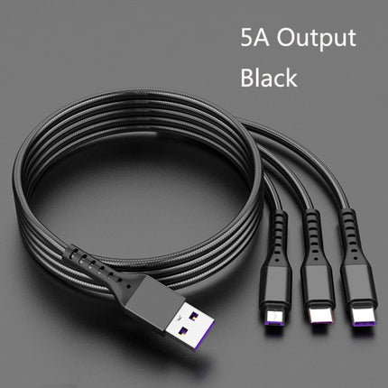 2 PCS ZZ034 USB To 8 Pin + USB-C / Type-C + Micro USB 3 In 1 Fast Charging Cable, Style:, 5A Super Fast-Black, 5A Super Fast-Red, Silicone-Green, Silicone-Red, Silicone-Yellow, Silicone-Purple, Mini-Silver, Mini-Red, Mini-Blue, Mini-Black, Retractable-...
