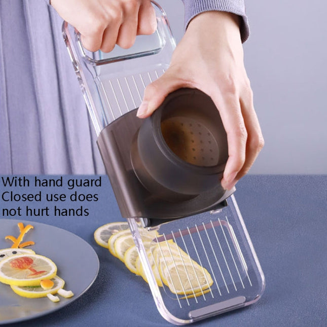 Multi-Function Slicker Kitchen Gadget Potato Slice Grater, Three Knives Gray, Six Knives Gray