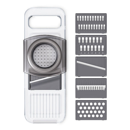 Multi-Function Slicker Kitchen Gadget Potato Slice Grater, Three Knives Gray, Six Knives Gray