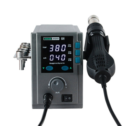 SUGON Hot Air Rework Station LED Display Temperature Adjustable Soldering Station With 5 Nozzles, EU Plug, 2020D