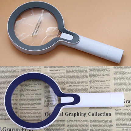 XT-8013 With 29 LED Lights 3 Gelling Touch Switch Magnifier 2 Times / 13 Times Hand-Held Magnifying Glass, XT-8013 (White+Gray), XT-8013(White+Dark Blue)