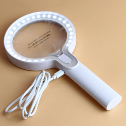 XT-8013 With 29 LED Lights 3 Gelling Touch Switch Magnifier 2 Times / 13 Times Hand-Held Magnifying Glass, XT-8013 (White+Gray), XT-8013(White+Dark Blue)