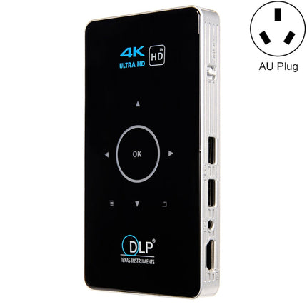 C6 1G+8G Android System Intelligent DLP HD Mini Projector Portable Home Mobile Phone Projector，, US Plug  (Black), EU Plug (Black), UK Plug (Black), AU Plug (Black), US Plug (White), AU Plug (White)