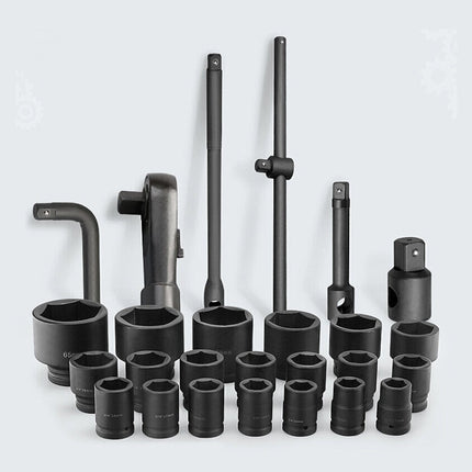 26 PCS / Set Hexagonal Heavy-Duty Socket Auto Repair Socket Wrench, 26 In 1 Wrench