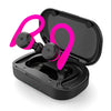 BE1032 Ear-mounted Waterproof Sports TWS Wireless Bluetooth Earphone, Black, Fluorescent Green, Rose Red