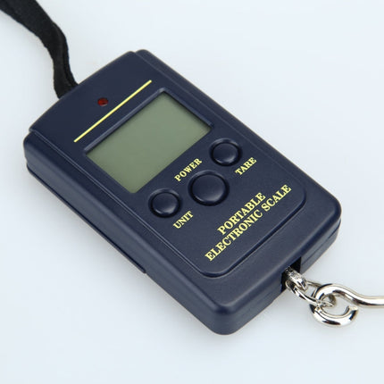 10g Mini Digital Fishing Scale Travel Weighting Steelyard Hanging Electronic Hook Scale Kitchen Weight Tool, Capacity:40kg, 40kg without Backlight, 40kg with Backlight