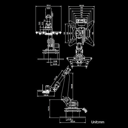 Waveshare High-Torque Serial Bus Servo, Desktop Robotic Arm Kit, Based On ESP32, 5-DOF, US Plug, EU Plug, UK Plug