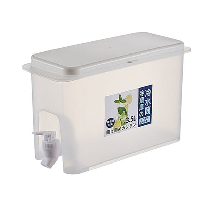 Household Cold Water Bottle With Faucet Refrigerator Fruit Teapot Summer Water Bucket, 3.5L Cold Water Bottle