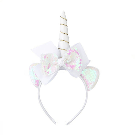 2 PCS F036 Cartoon Headband Children Birthday Festival Party Hair Accessories, Golden, Rose Red, White 1, Colorful, Blue, Pink