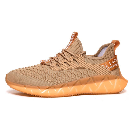 Men Lightweight Breathable Mesh Sneakers Flying Woven Casual Running Shoes, 46