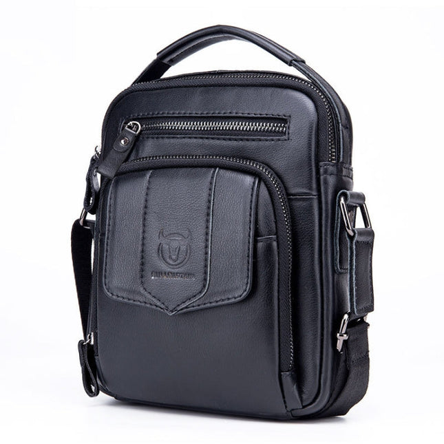 BUFF CAPTAIN 777 Men Leather Shoulder Bag First-Layer Cowhide Retro Large Capacity Satchel