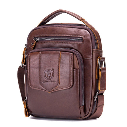 BUFF CAPTAIN 777 Men Leather Shoulder Bag First-Layer Cowhide Retro Large Capacity Satchel