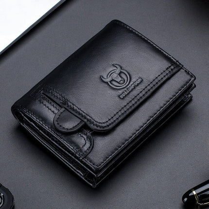 BUFF CAPTAIN 037 First-Layer Cowhide Men Leather Wallet Multi-Function Driver License Coin Purse