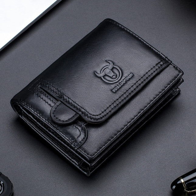 BUFF CAPTAIN 037 First-Layer Cowhide Men Leather Wallet Multi-Function Driver License Coin Purse