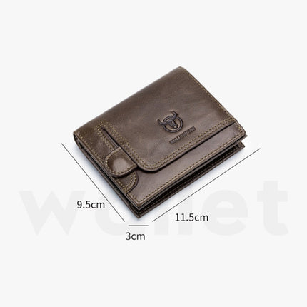 BUFF CAPTAIN 037 First-Layer Cowhide Men Leather Wallet Multi-Function Driver License Coin Purse